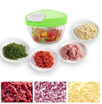 Speedy Chopper Multi-Use Turbo Cutter | Mini Handy Manual Vegetable & Fruit Chopper | Heavy-Duty