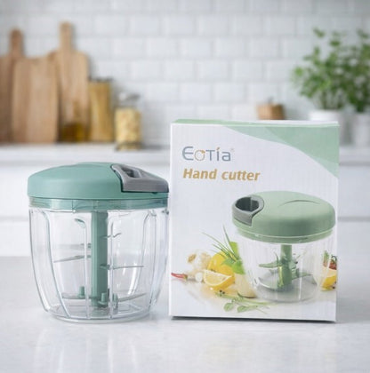 Eotia Manual Food Chopper | High-Speed 3-Blade Hand Cutter for Vegetables, Fruits & Herbs