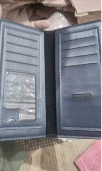Premium Men’s Long Leather Wallet | Multi-Slot Executive Bifold with Embossed Kangaroo Logo