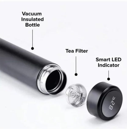 Temperature Display Vacuum Insulated Water Bottle Thermo Flask Made of Premium Stainless Steel Coffee Cup | Random Color