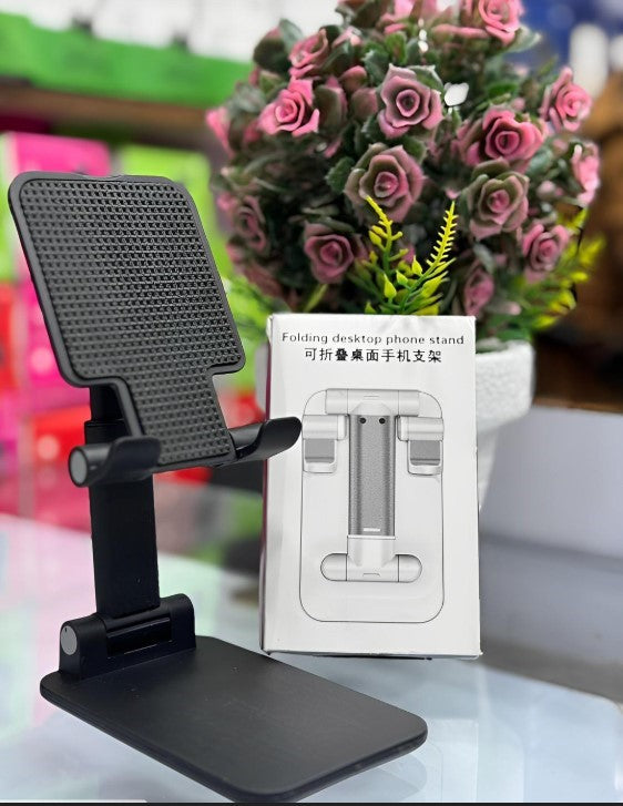 Premium Foldable Desktop Stand | Adjustable Height & Multi-Angle Portable Mount for All Mobiles & Tablets