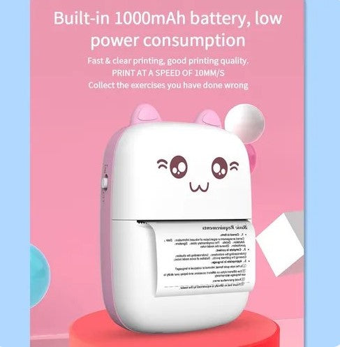 Mini Portable Pocket Thermal Printer | Wireless Receipt & Photo Printer | Random Color