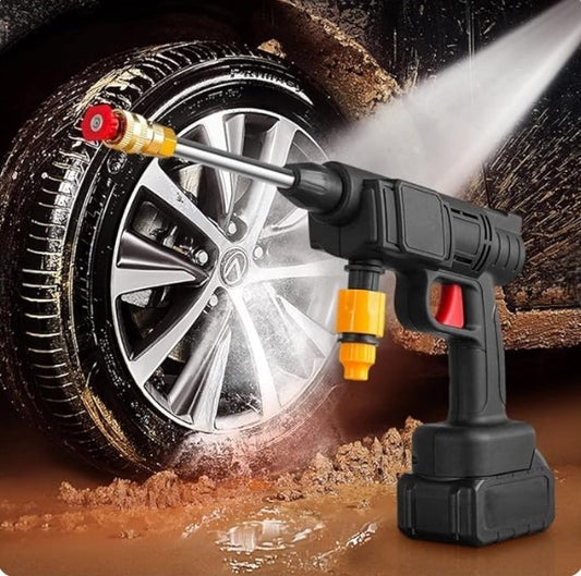 Automatic Cordless Car Wash Spray Gun | 48V High Pressure Lithium Battery | Wireless Foam Jet Washer (Single Battery)