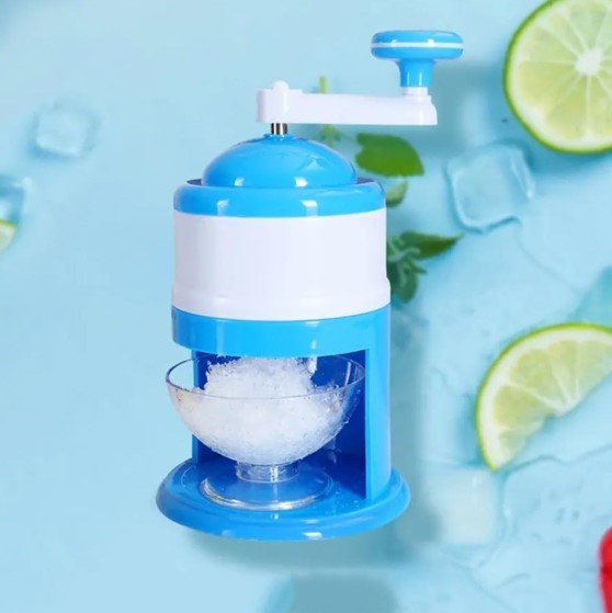 Manual Portable Hand Ice Crusher Machine | Portable Shaved Ice Maker & Gola Maker with Stainless Steel Blades