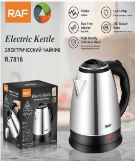 RAF KT-200 Electric Kettle (2.0 Ltr) Concealed | Steel Body | Durable Appliance Designed for Quick Water Boiling