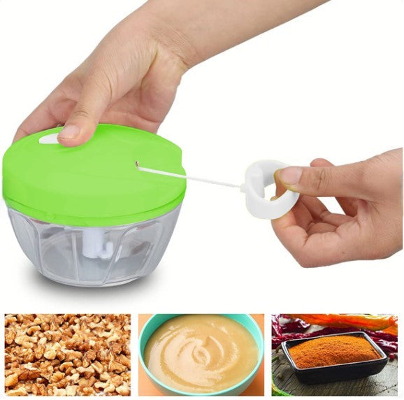 Speedy Chopper Multi-Use Turbo Cutter | Mini Handy Manual Vegetable & Fruit Chopper | Heavy-Duty