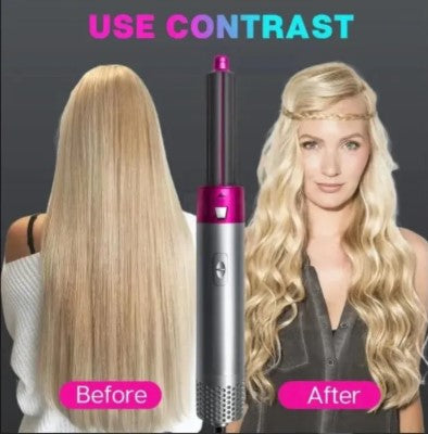 5-in-1 Professional Hot Air Styler & Hair Dryer Set | Multi-Functional Curler, Straightener & Volumizer Kit