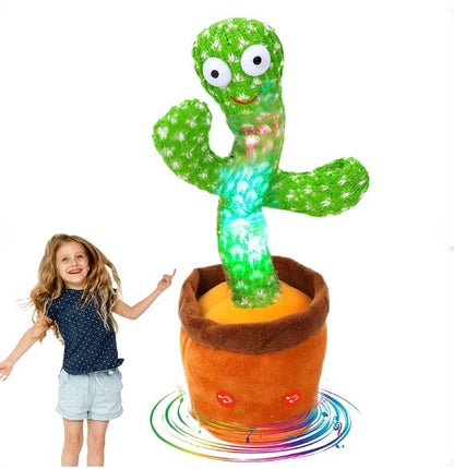 Dancing Cactus Toy for Kids | Talking & Singing Plush Cactus | Interactive Mimic Toy | Battery Operated Fun Toy for Toddlers (Without Box)