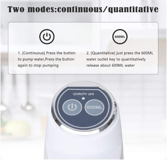 Electric Water Pump Touch Intelligent | Rechargeable Automatic Dispenser for Bottled Water with One -Touch Operation | Random Color