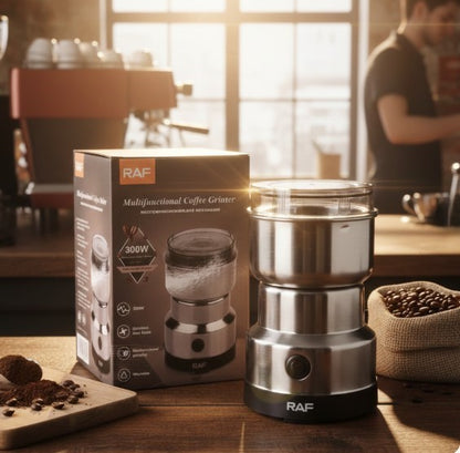 RAF R‑7113 Electric Grinder | 300W | Stainless Steel Blades | 85‑100g Capacity | Coffee, Spices & Masala