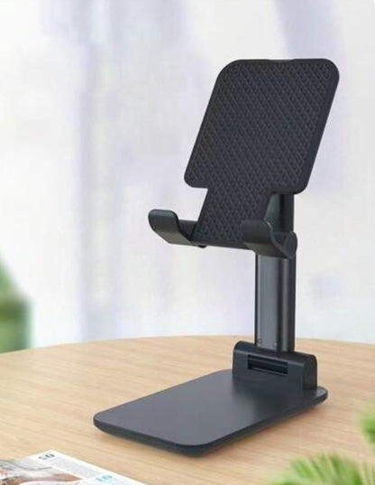 Premium Foldable Desktop Stand | Adjustable Height & Multi-Angle Portable Mount for All Mobiles & Tablets