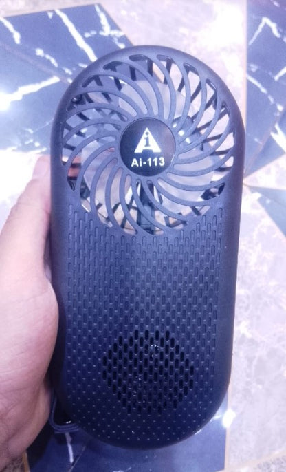 Solar-Powered Wireless Speaker with Integrated Cooling Fan | Outdoor Portable Audio