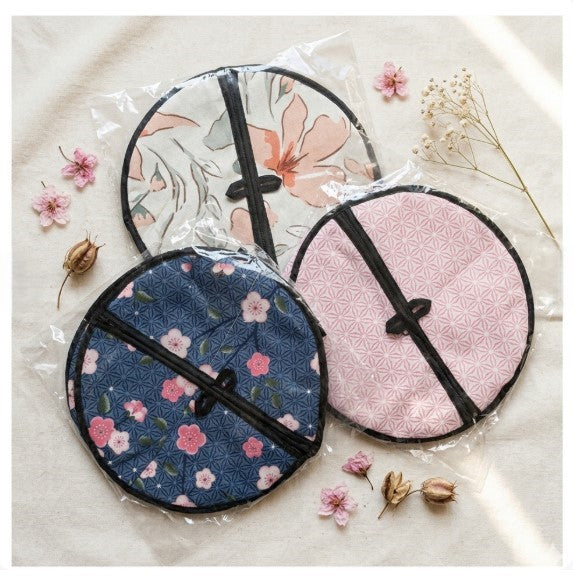 Roti Chapati Cotton Cover Bag | Round Zip Opening Keeps Rotis Fresh | Warm