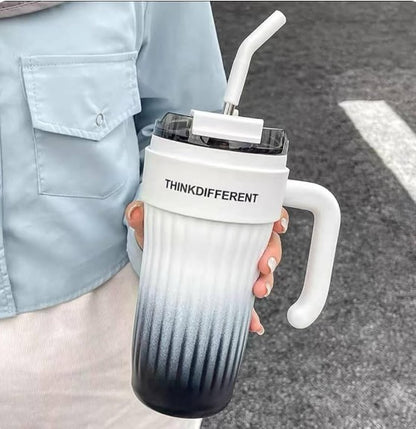 Premium Stainless Steel Tumbler Elegant Design 780ml | Double Wall Insulated Leakproof | Travel Mug for Hot and Cold Drinks | Random Color