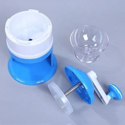 Manual Portable Hand Ice Crusher Machine | Portable Shaved Ice Maker & Gola Maker with Stainless Steel Blades