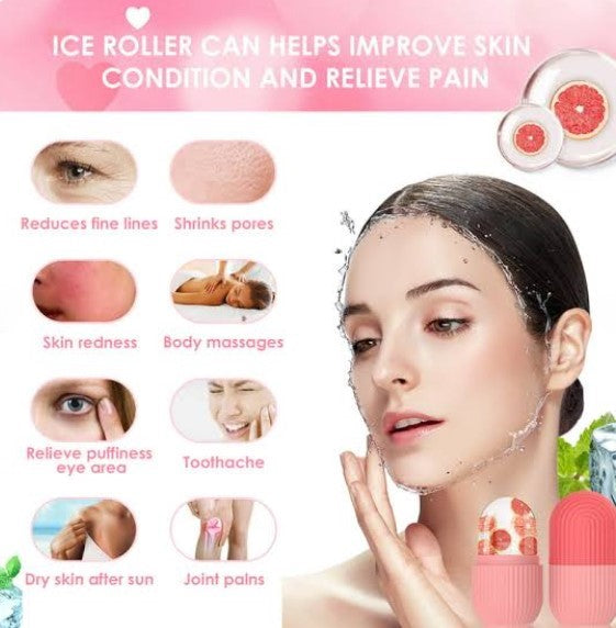 Reusable Facial Ice Roller for Face | Enhance Skin Glow Shrink &Tighten Pores | random color