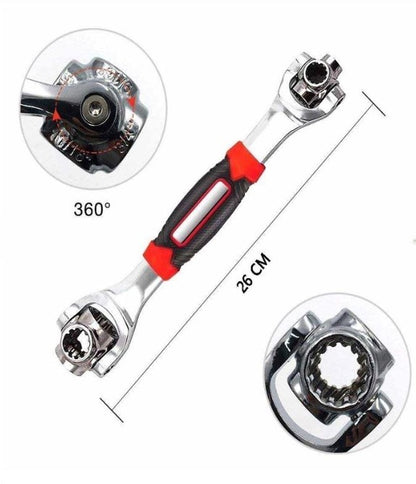 48-In-1 Universal Multi-Function Wrench | 360° Rotary Adjustable Spanner | Nuts & Bolts