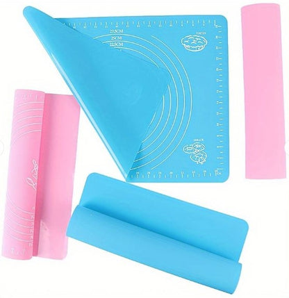 Silicone Baking Roti Mat with Measurements | Heat Resistant Non-Stick Flour Rolling | Kneading Dough Pad | Size 50x40