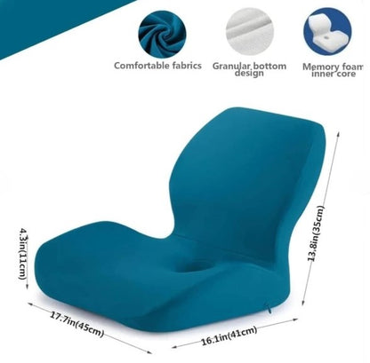 Ergonomic Lumbar Support Cushion | Soft PU Memory Foam Backrest Pillow | Office Chair | Car & Home Use