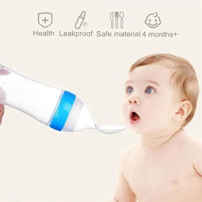 Baby Spoon Feeder Silicone Bottle Feeding
