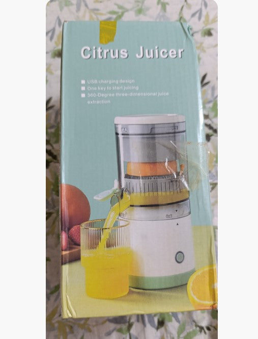 Citrus Juicer | Portable USB Rechargeable | Automatic Wireless Orange Juicer Extractor