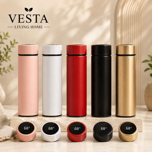 Temperature Display Vacuum Insulated Water Bottle Thermo Flask Made of Premium Stainless Steel Coffee Cup | Random Color