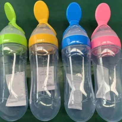 Baby Spoon Feeder Silicone Bottle Feeding