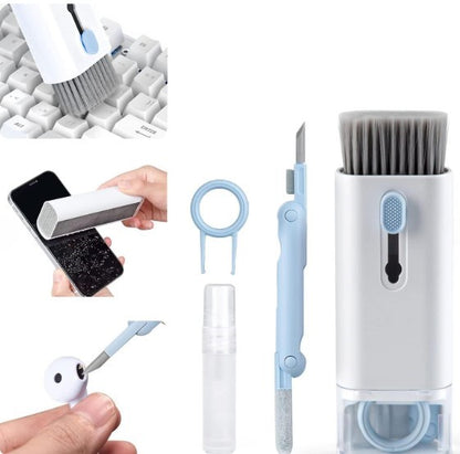 7 in 1 Computer Keyboard Cleaner Brush Kit | Multi-Function Earphone Cleaning Pen | Keycap Puller Tool Set
