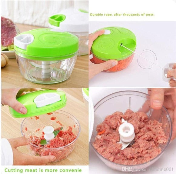 Speedy Chopper Multi-Use Turbo Cutter | Mini Handy Manual Vegetable & Fruit Chopper | Heavy-Duty