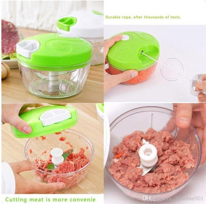 Speedy Chopper Multi-Use Turbo Cutter | Mini Handy Manual Vegetable & Fruit Chopper | Heavy-Duty